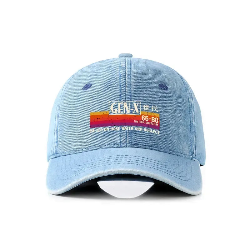 Unisex Adjustable Denim Cap for Summer