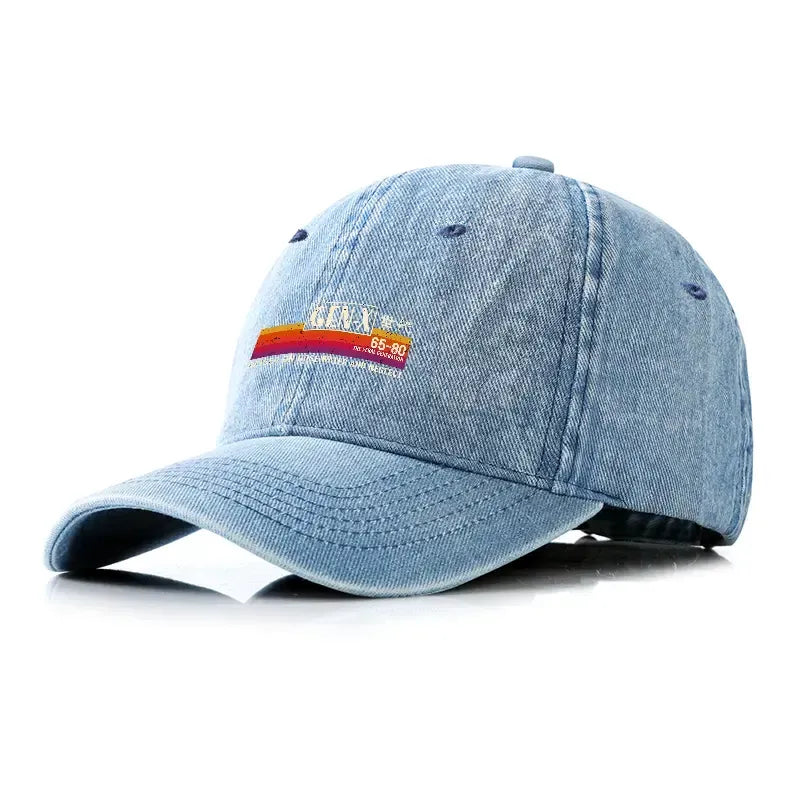 Kyoto-Lion Retro Denim Cap for Daily Wear