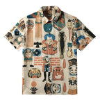 Kyoto Lion Japanese button-up shirt for daily wear