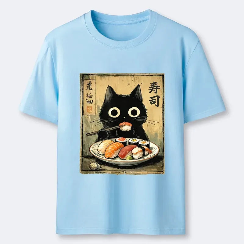 Kyoto-Lion Vintage Japanese Sushi Cat Classic T-Shirt