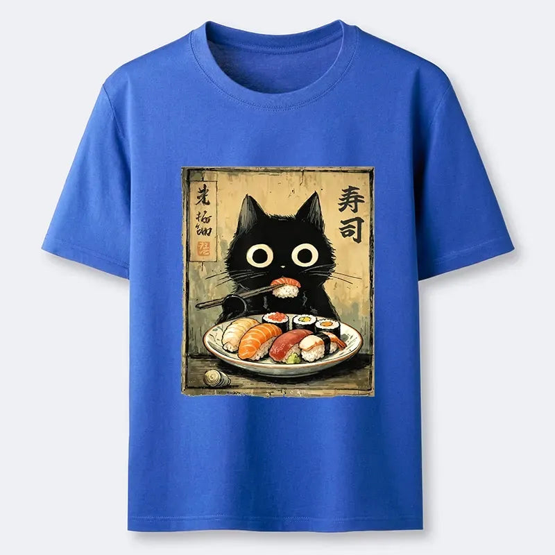 Vintage Japanese Sushi Cat T-Shirt