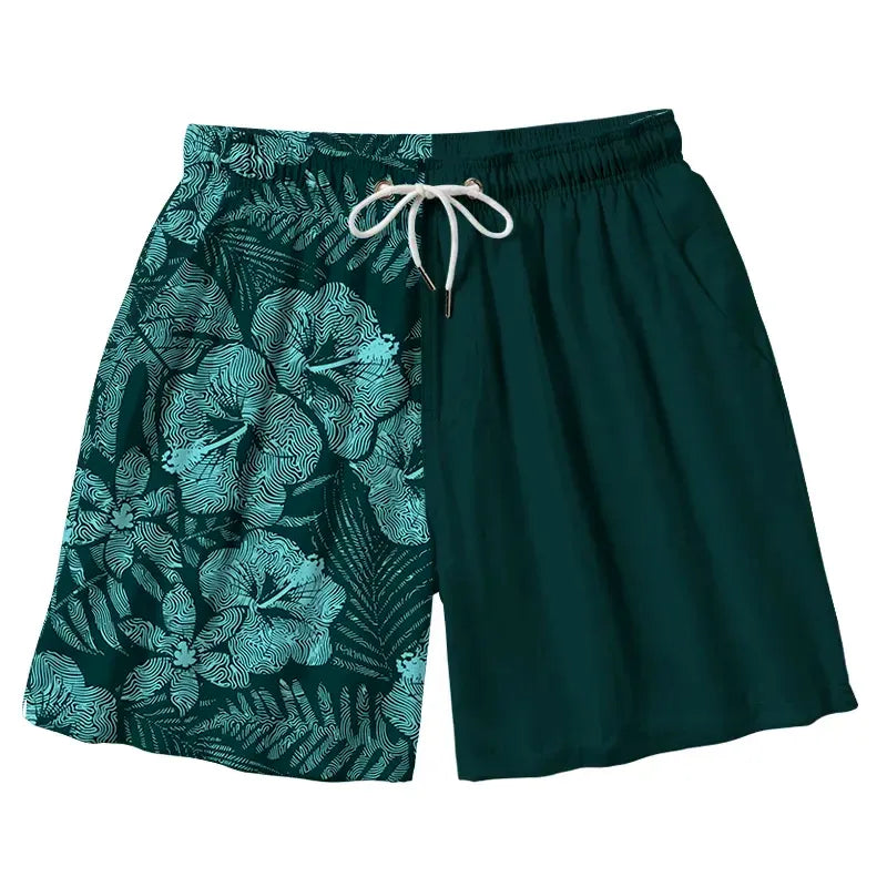 Tropical Floral Swim Trunks for Vacation