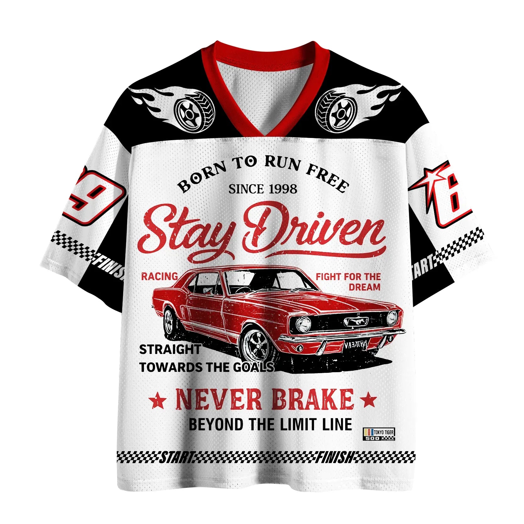 vintage racing mesh jersey for summer
