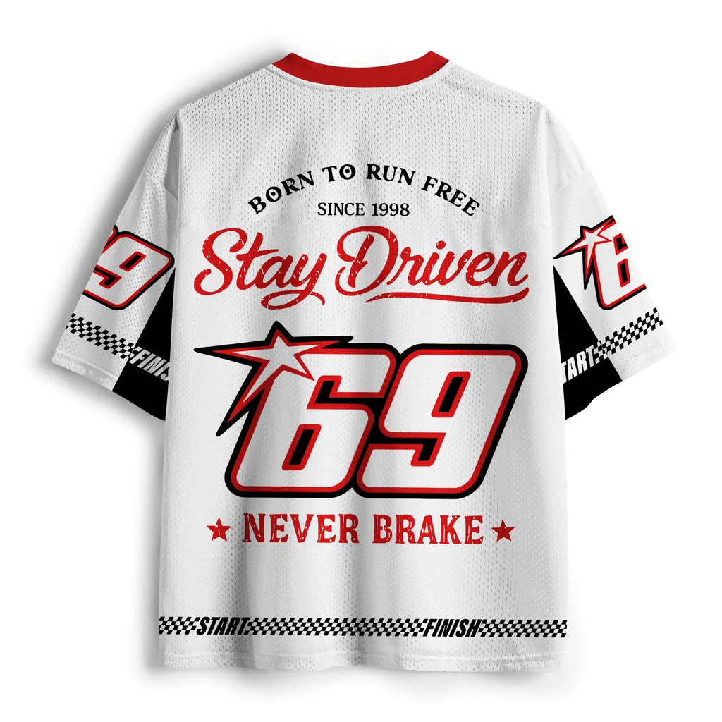 vintage racing mesh jersey for summer