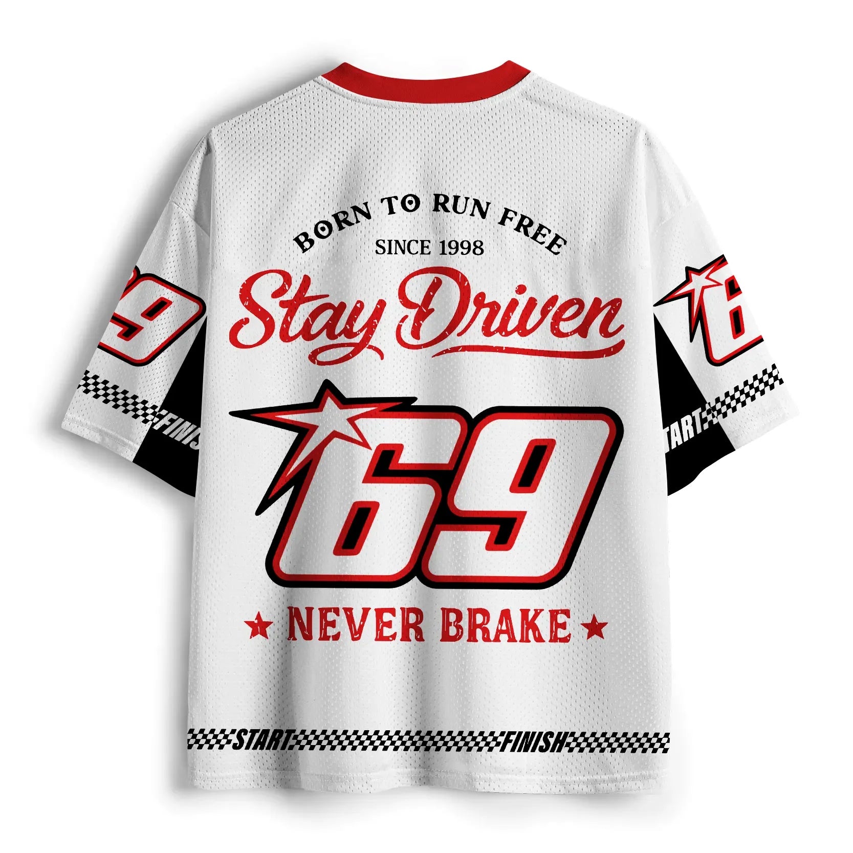 vintage racing mesh jersey for summer