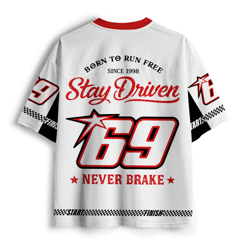 vintage racing mesh jersey for summer