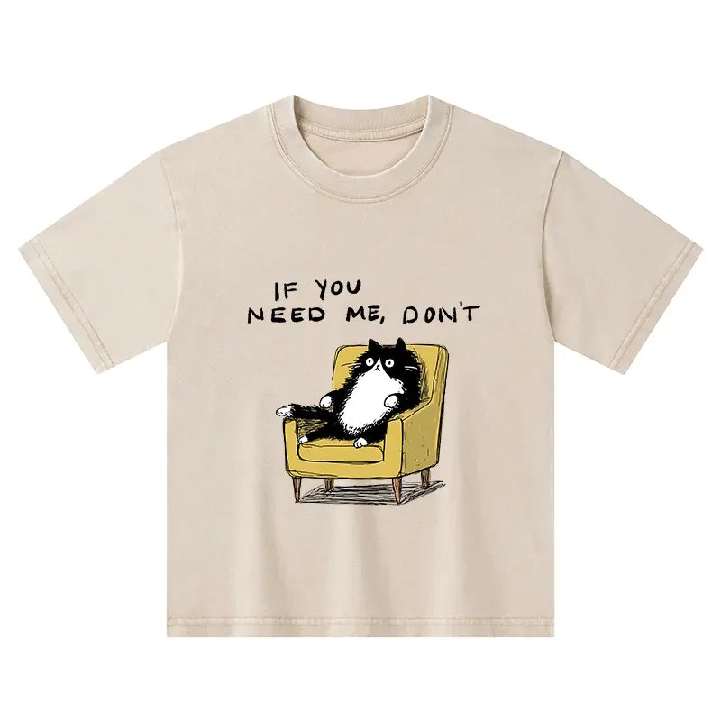 Kyoto Lion Cat Kids Washed T-Shirt