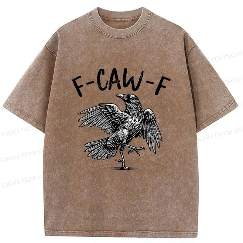 Kyoto-Lion Crow's Cry Funny Washed T-Shirt