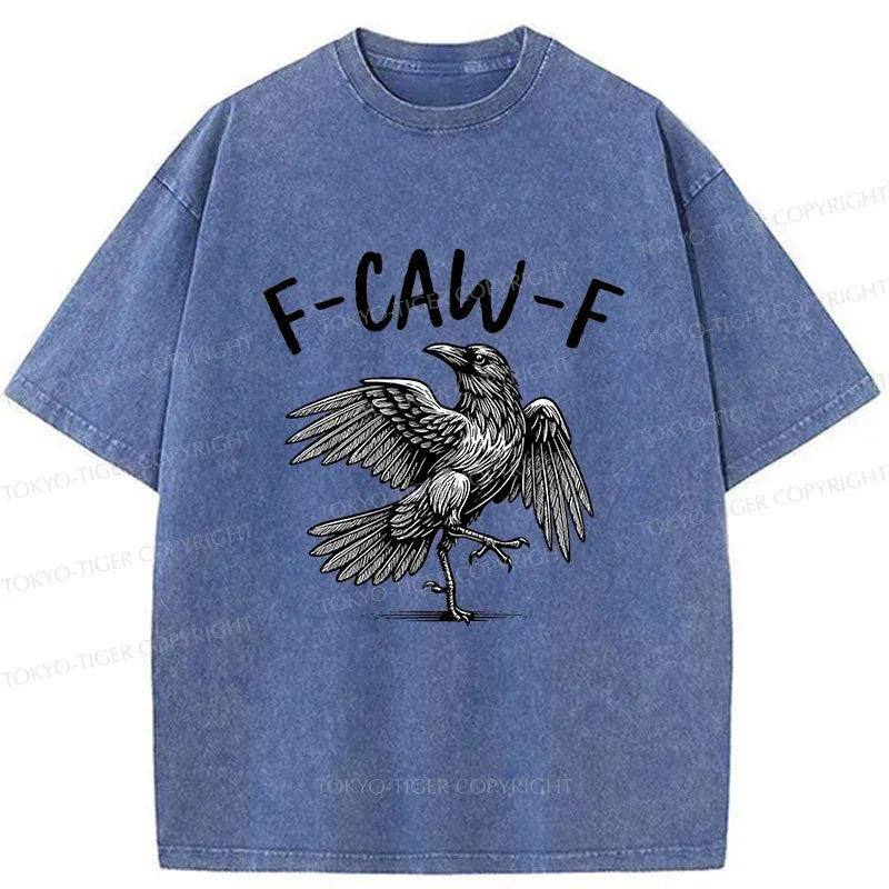 Kyoto-Lion Crow's Cry Funny Washed T-Shirt