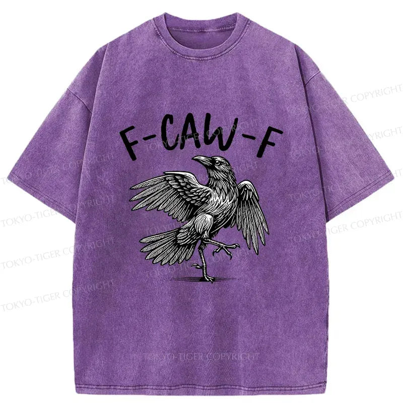 Kyoto-Lion Crow's Cry Funny Washed T-Shirt