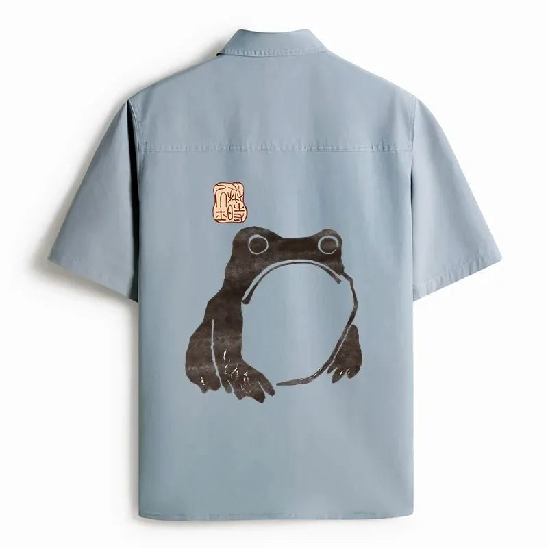 Vintage Ukiyo-e Frog Work Shirt