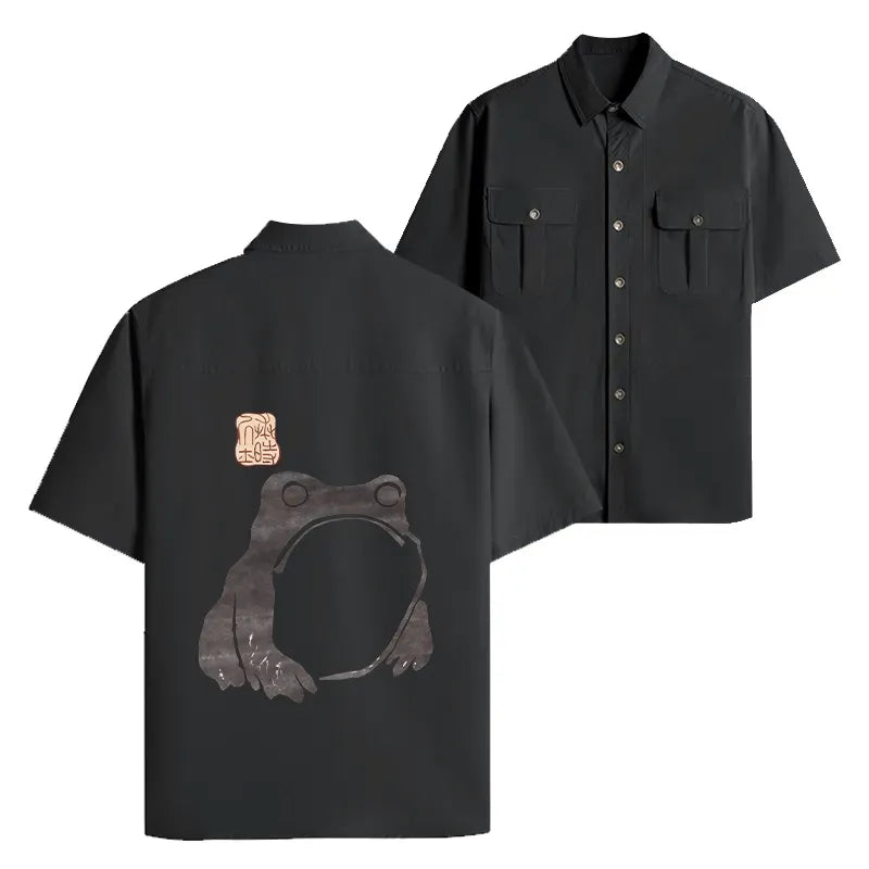 Japanese Woodblock Print Frog Shirt