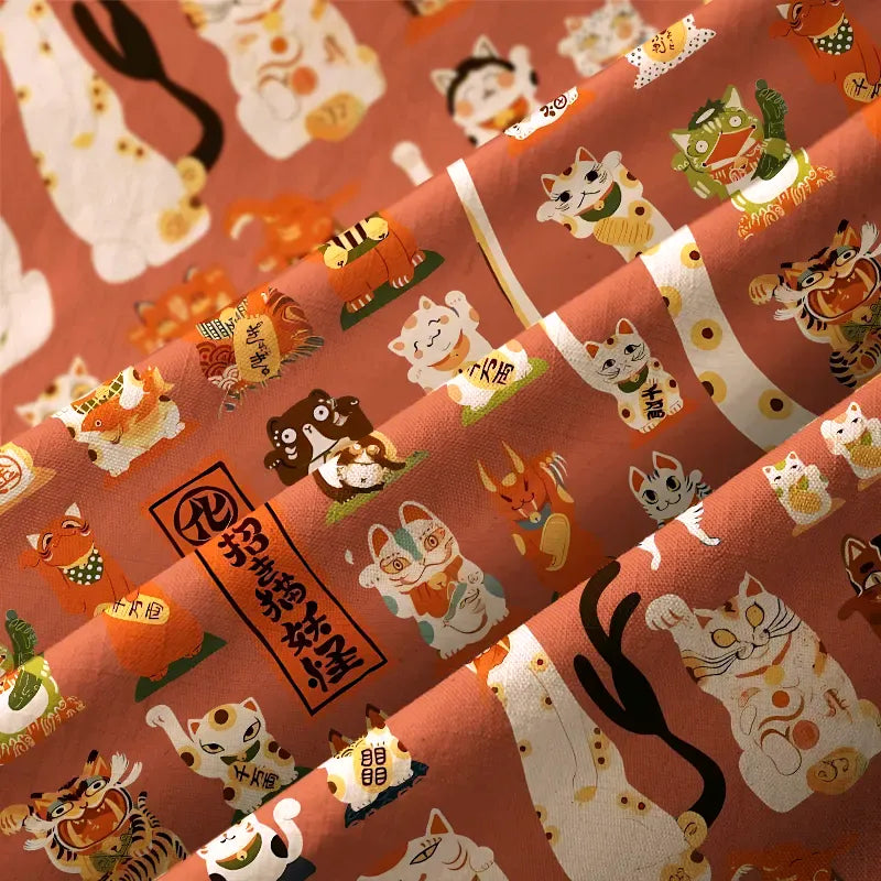Kyoto Lion Lucky Cat Button-up Shirt Gift Idea