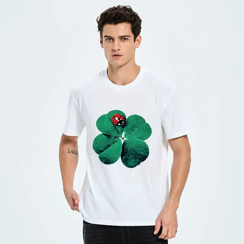 Lucky Clover Unisex Cotton Tee on Sale