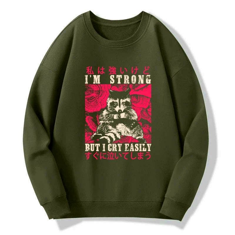 Japanese raccoon sweatshirt for streetwear
