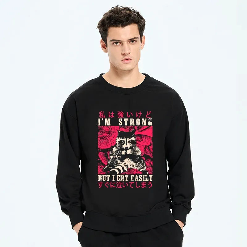 Comfortable raccoon sweatshirt for daily wear