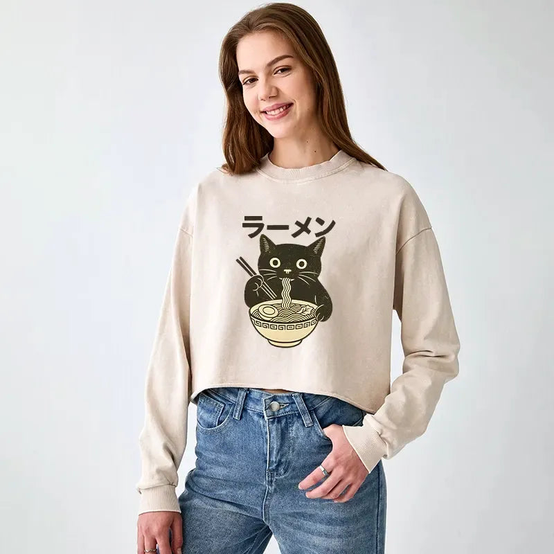 Best Seller Black Cat Eating Ramen Sweatshirt