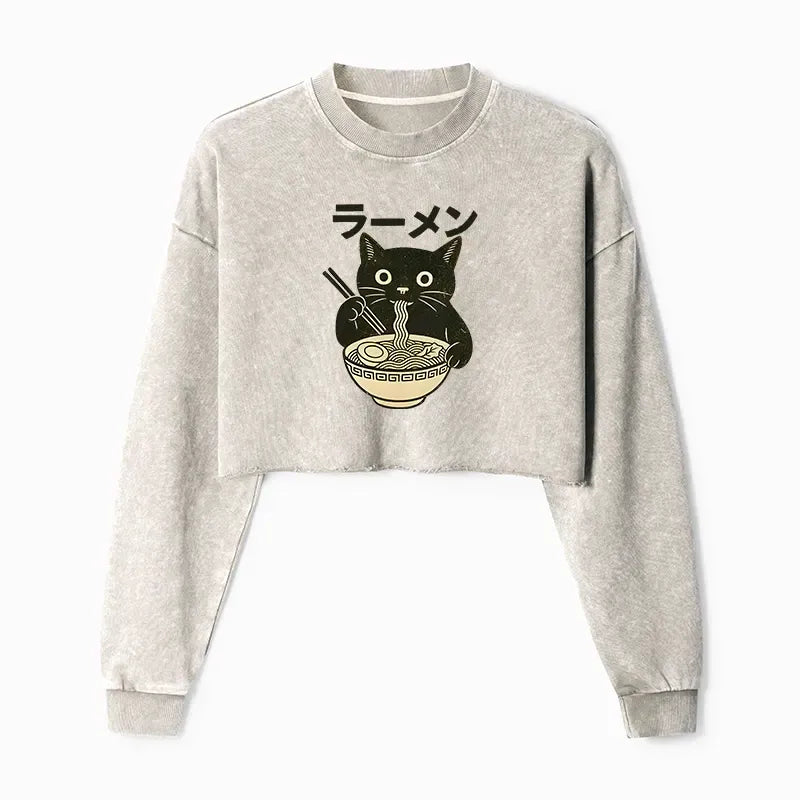 Best Seller Black Cat Eating Ramen Sweatshirt