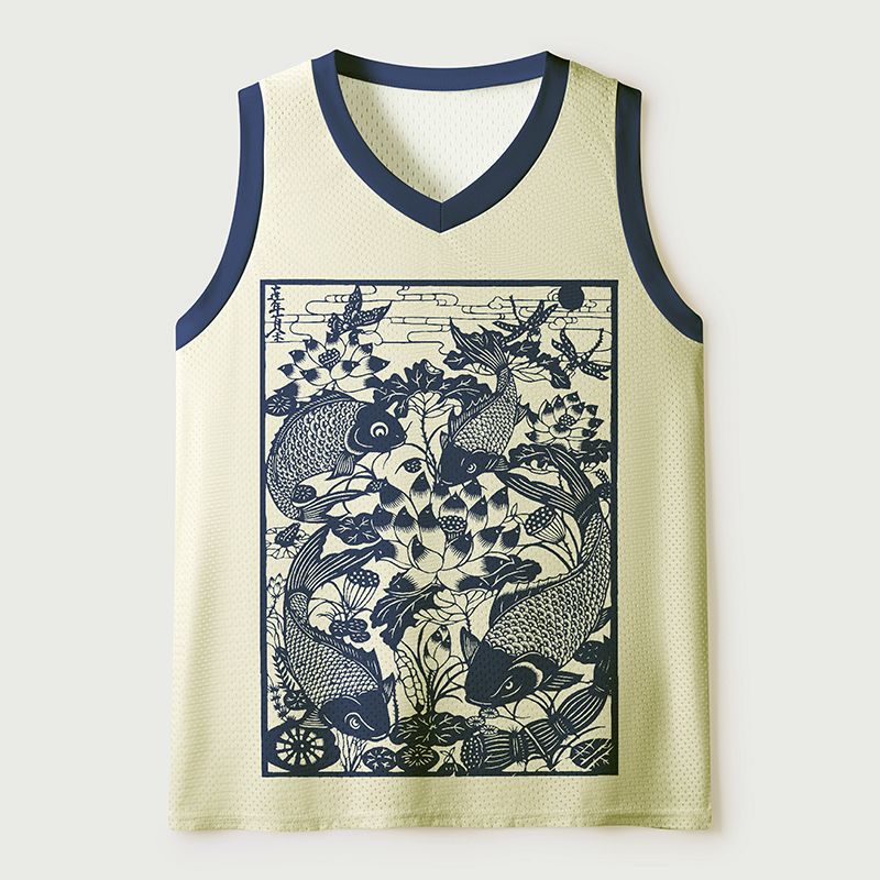Kyoto-Lion Surplus Year After Year Mesh Tank Top