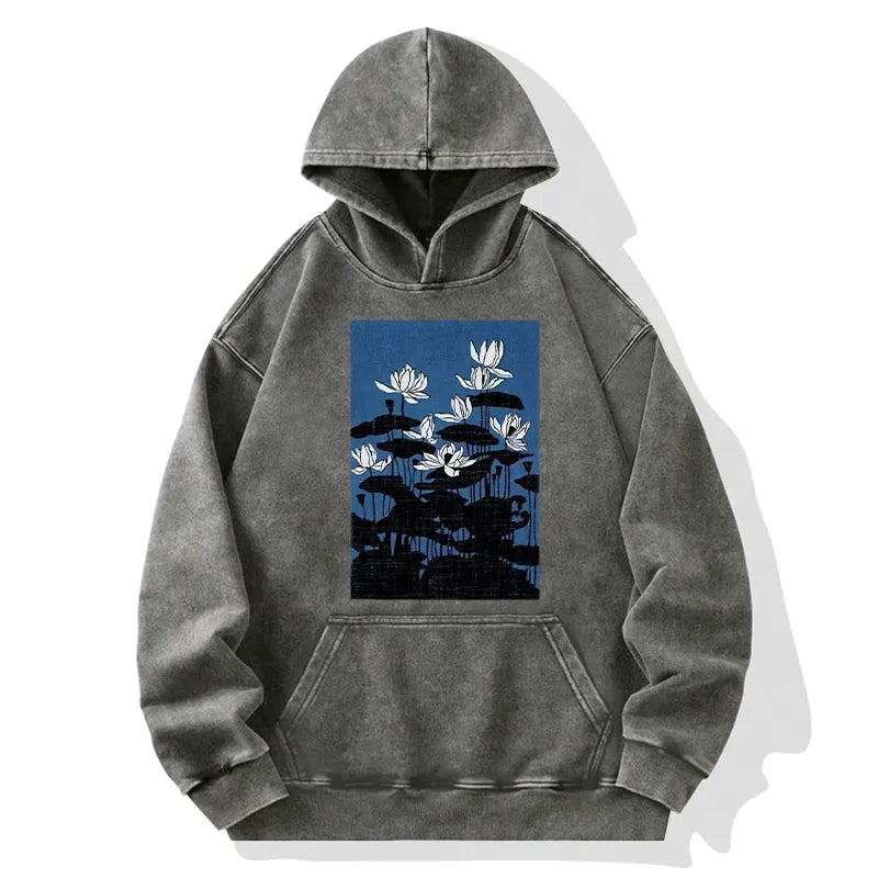 Kyoto blue lotus hoodie free shipping