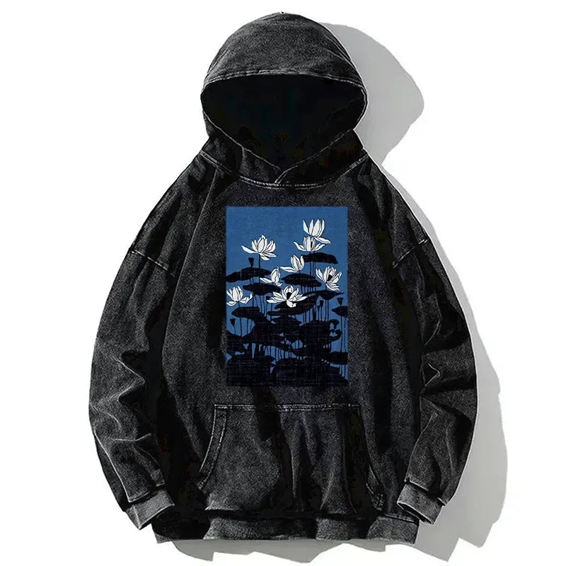 Kyoto blue lotus hoodie free shipping