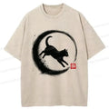 washed unisex cotton tee for daily wear