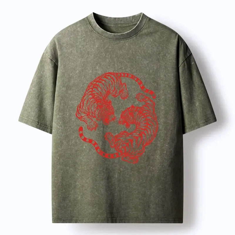 japanese vintage tiger t-shirt for daily wear