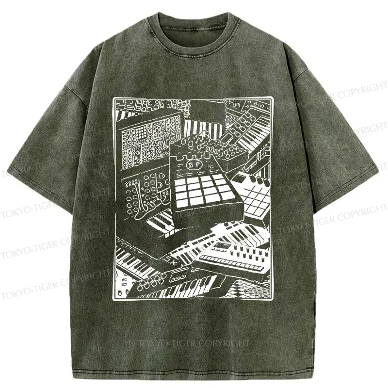Washed Cotton T-Shirt for Summer Vacation