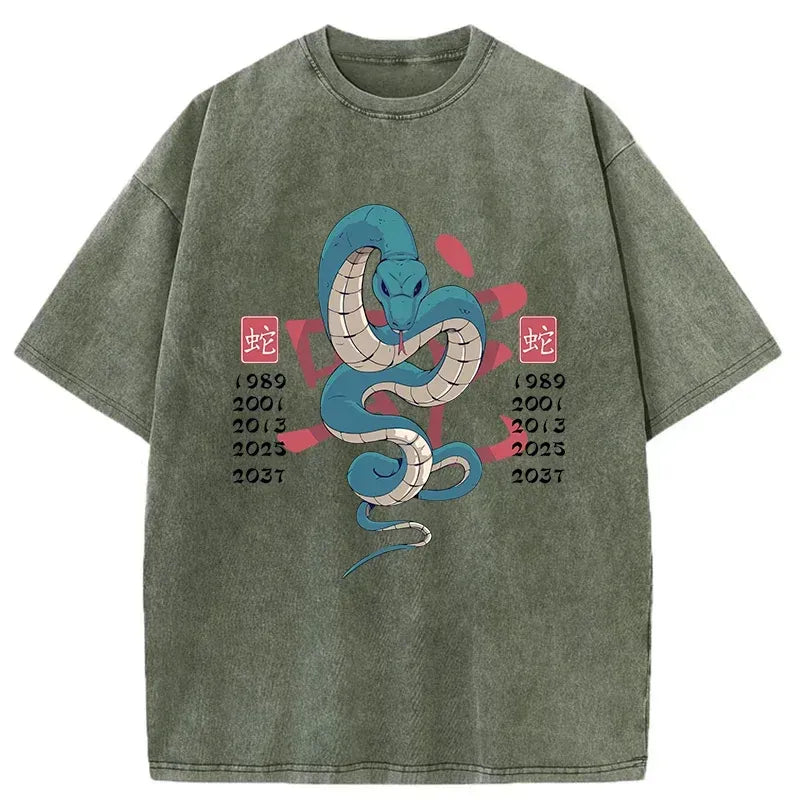 Kyoto-Lion Celebrate The Years Of The Snake Washed T-Shirt