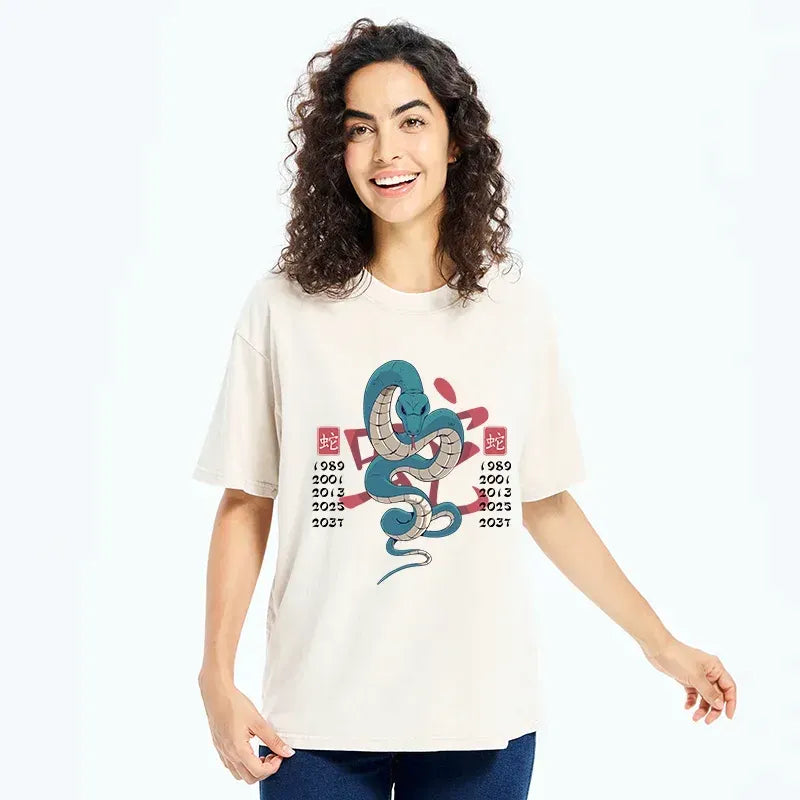 Kyoto-Lion Celebrate The Years Of The Snake Washed T-Shirt