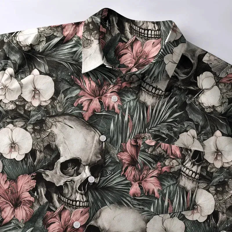 Vintage Retro Skull Shirt for Casual Vacation