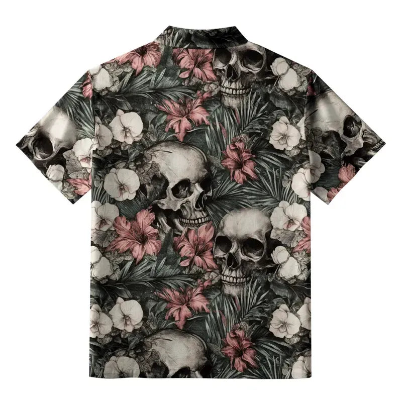Unisex Soft Cotton Japanese Skull Shirt for Streetwear
