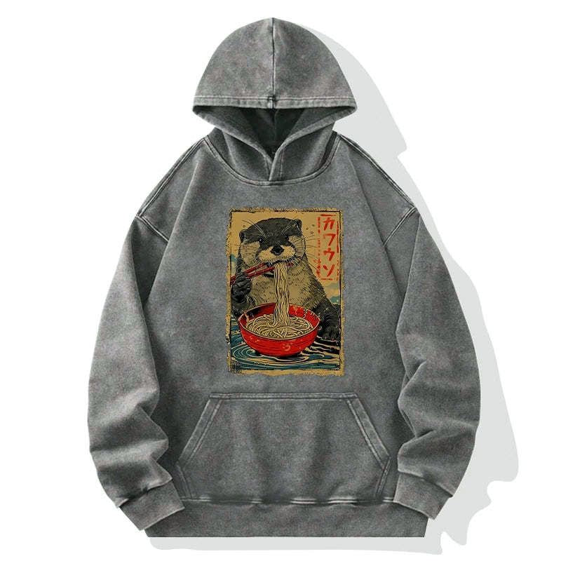 Japanese Otter Ramen Hoodie for Men