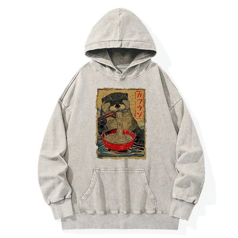 Cute Otter Eating Ramen Hoodie Gift