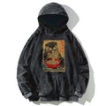 Kyoto-Lion Otter Eating Ramen Japan Washed Hoodie