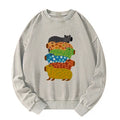 Kyoto-Lion Colorful Capybaras Washed Sweatshirt