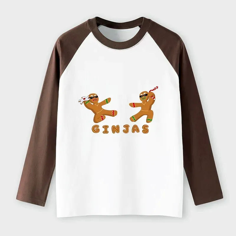 Japanese Ninja Raglan Long Sleeve T-shirt