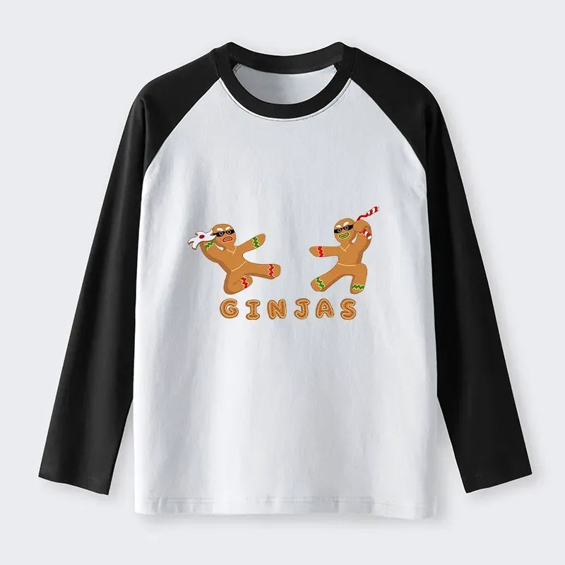Japanese Ninja Raglan Long Sleeve T-shirt
