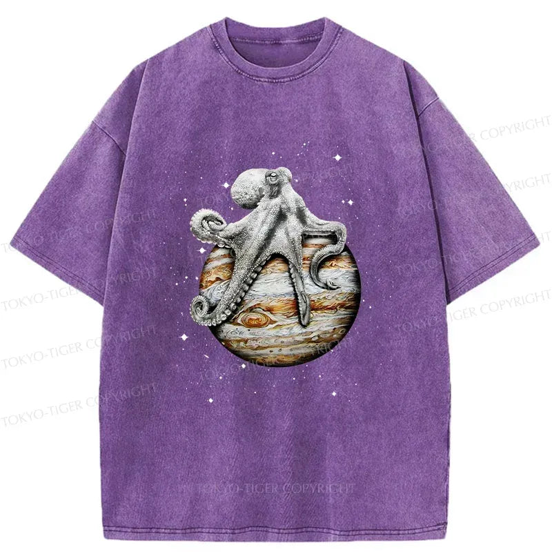 Japanese Style Octopus T-Shirt for Daily Wear