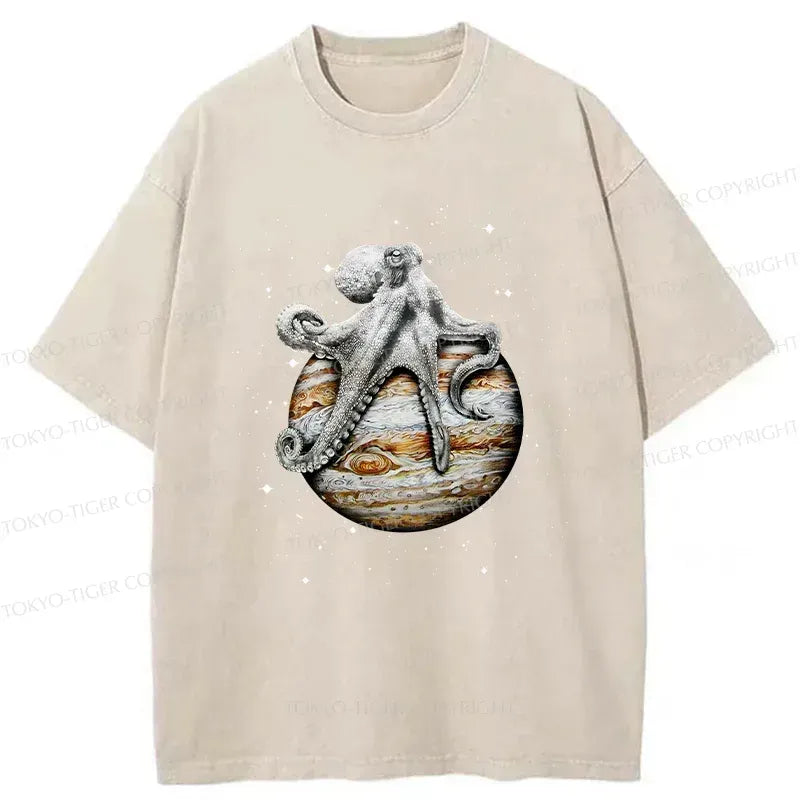 Japanese Style Octopus T-Shirt for Daily Wear