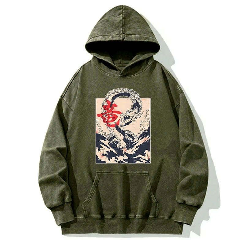 kyoto lion dragon hoodie for streetwear