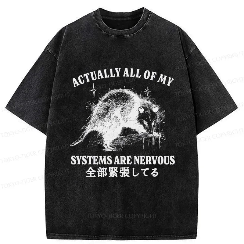 Kyoto Lion Washed T Shirt for Streetwear