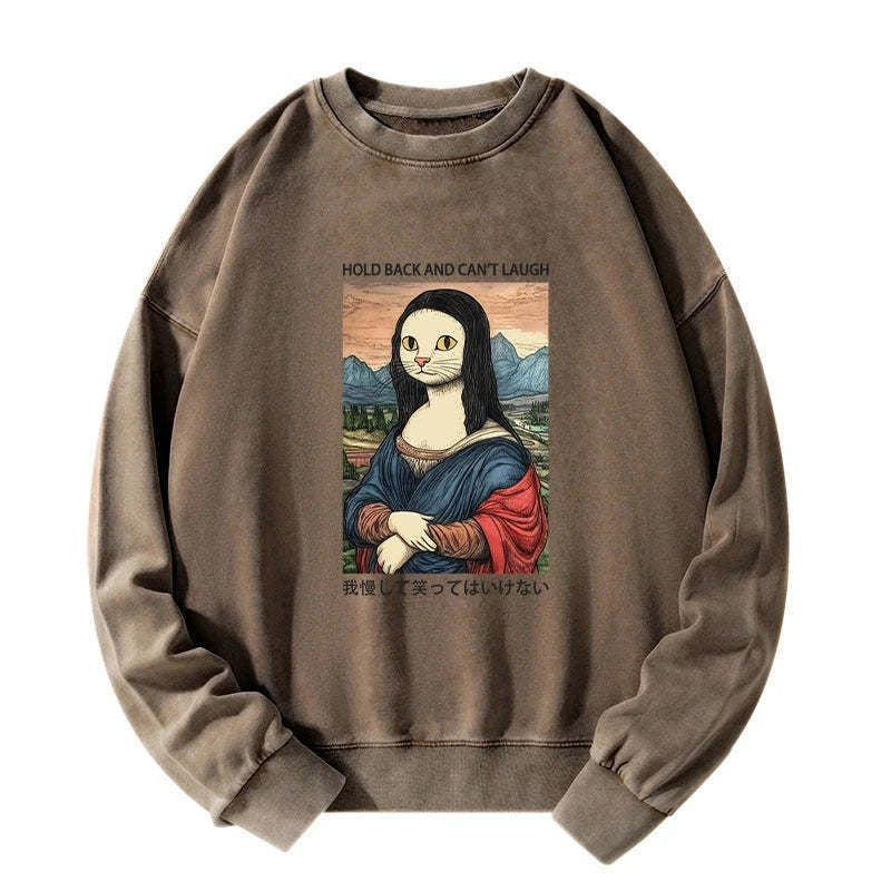 Kyoto-Lion Hold Back And Can't Laugh Washed Sweatshirt