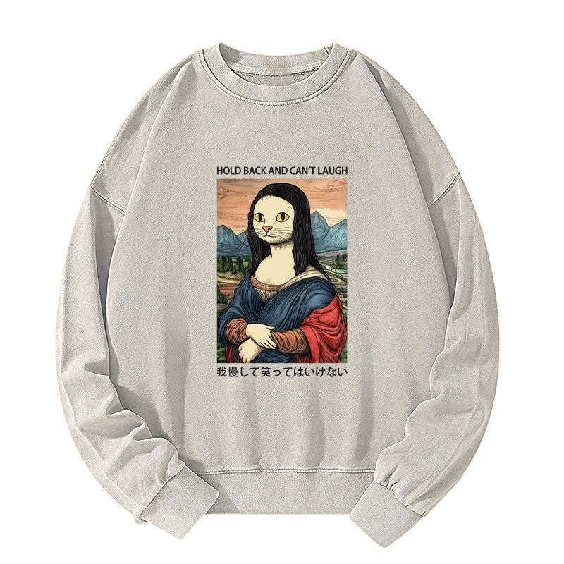 Kyoto-Lion Hold Back And Can't Laugh Washed Sweatshirt