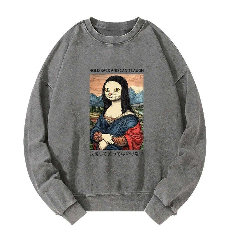 Kyoto-Lion Hold Back And Can't Laugh Washed Sweatshirt