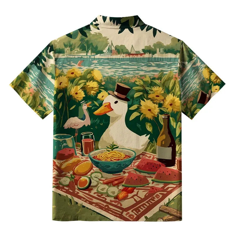 Naughty Duck Ramen Button-up Shirt