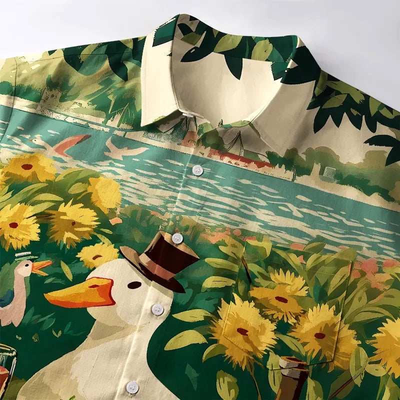 Naughty Duck Ramen Button-up Shirt