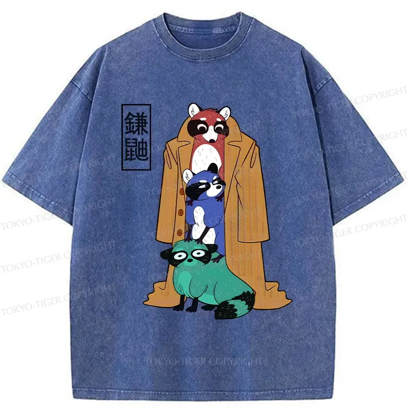 funny japanese washed t-shirt for daily wear