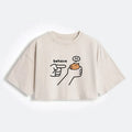 Capybara Washed Crop T-Shirt for Women