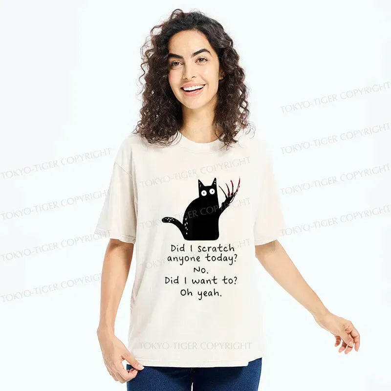 Japanese Vintage Washed Cat T-Shirt